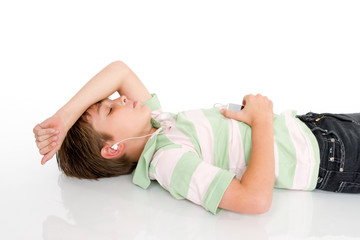 boy listening music