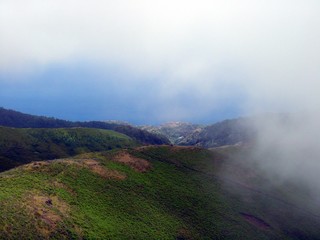 clouds over the mountains