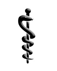 schwarzer äskulapstab