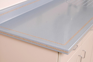 solid surface countertop with inlay