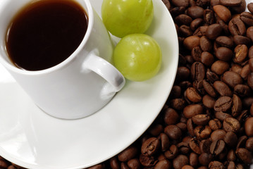 coffee and grapes