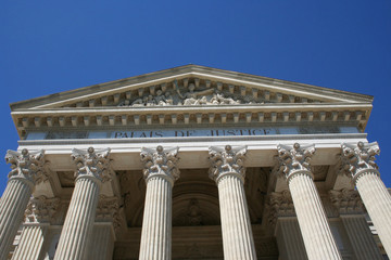 front entrance of french palace du justice
