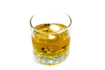 whiskey in glass isolated