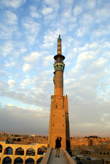 Obraz premium sunset and minaret