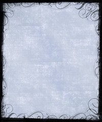 pale blue background with victorian frame
