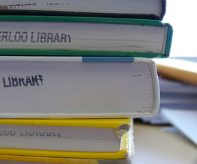 books on a desk