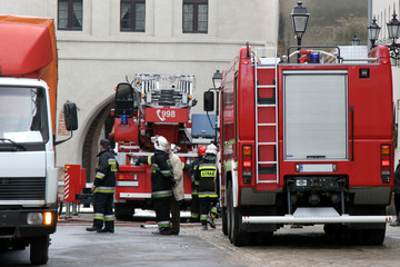 firefighters at work