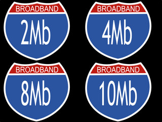 interstate signs with download speeds