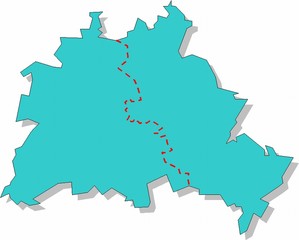 karte berlin mit ehemaligem mauerverlauf