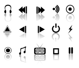 black and white media set