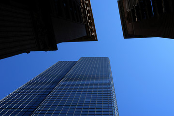Fototapeta na wymiar downtown boston building tops