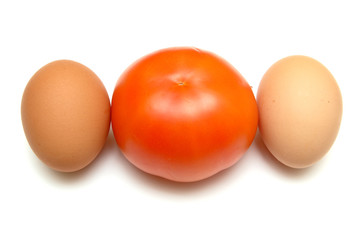 two eggs and tomato