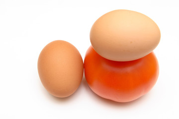 two eggs and tomato