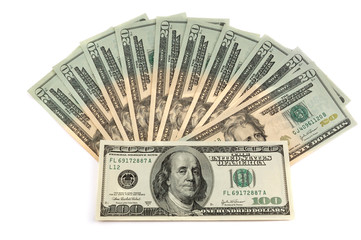 $100 and $20 banknotes