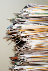 pile of newspapers