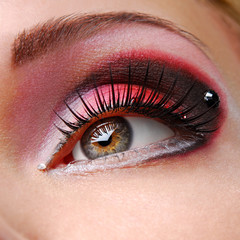 red eyeshadow