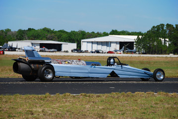 race car powered by a jet engine