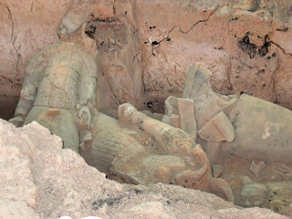 decimated terracotta warriors army, zian, china
