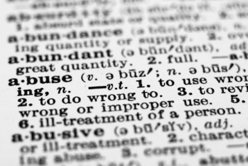 dictionary definition - abuse