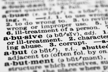 dictionary definition - abusive