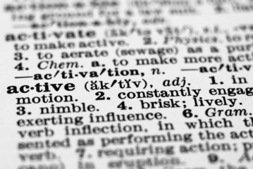 dictionary definition - active