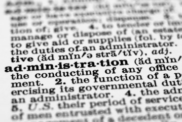 dictionary definition - administration