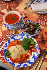 3 oriental fancy served courses
