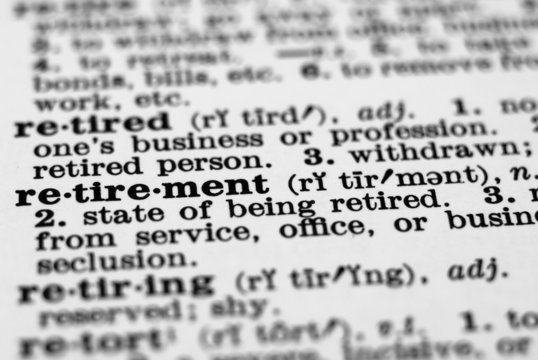 dictionary definition - retirement