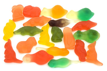 candy jelly in the forms of various animals