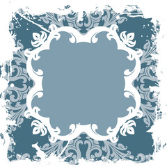 abstract grunge floral frame