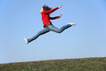 jump run girl