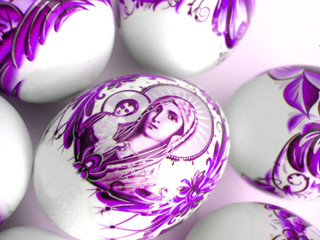 beautiful violet easter eggs