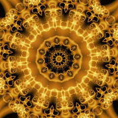 golden abstract forms, fractal04m1