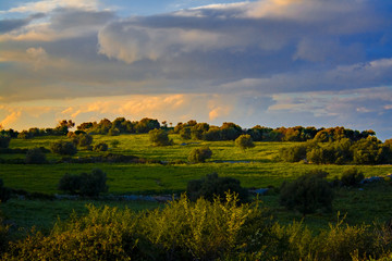 tramonto nelle campagne