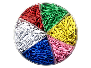 coloured paper clips