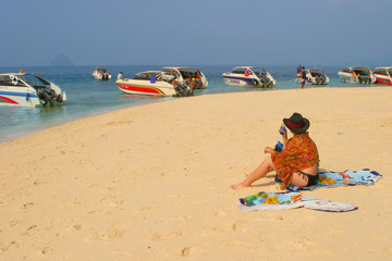 boats parking near island