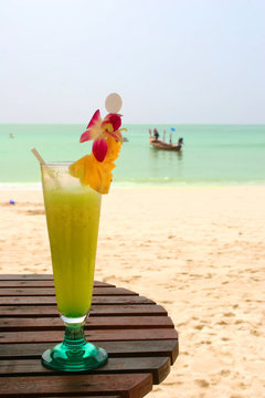 daiquiri cocktail on the sunny beach