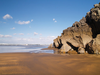 playa de laida en la biosfera de urdaibaia