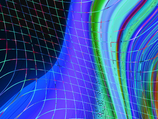 multicoloured abstract wavy background with grid