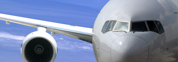 airplane close-up picture