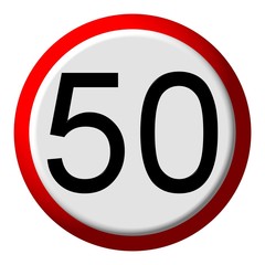 50 limit - road sign