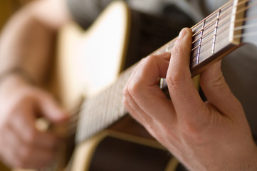 guitar close up being played