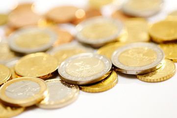 group of euro coins