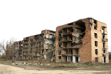 scars of war in grozny, chechnya
