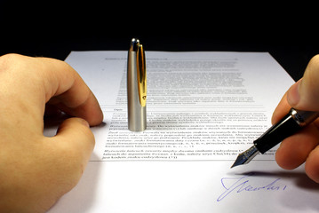 signing contract