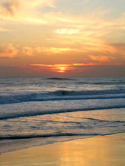 sunset over the ocean in portugal
