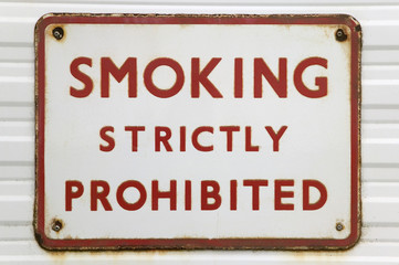 old 'smoking' sign