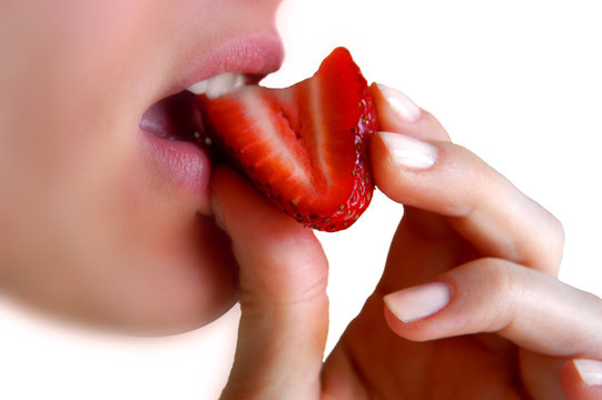 strawberry and lips