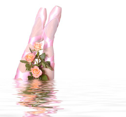 girl's legs jut out of water