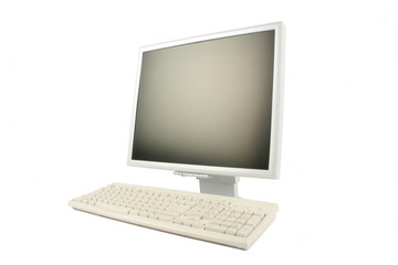 Fototapeta premium lcd monitor and keyboard